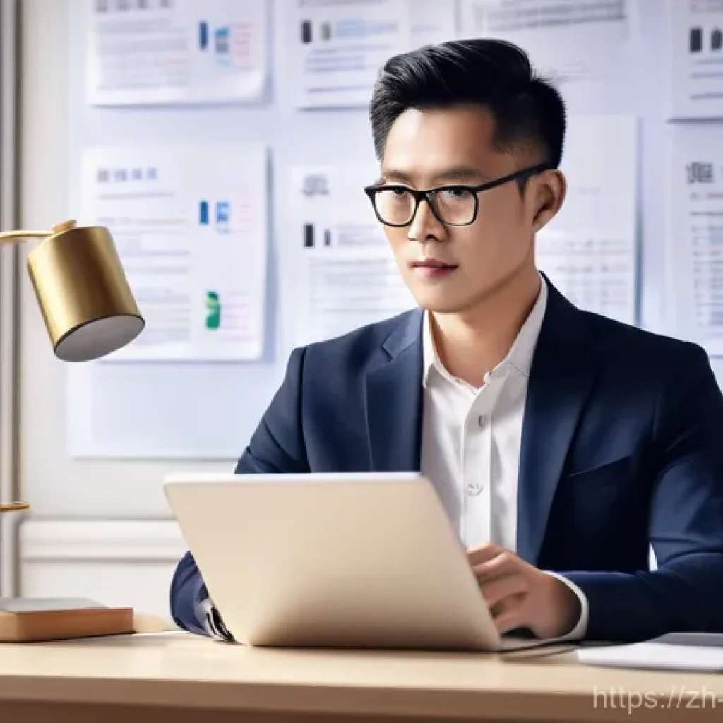소셜미디어마케팅 경력직 이직 준비 - **Prompt:** A dynamic and inspiring scene featuring a successful Chinese business professional, in t...