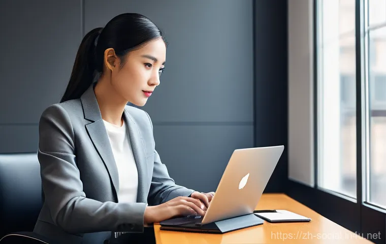 소셜미디어마케팅 면접 질문과 답변 - **Social Media Profile Polishing**
    A young professional, 20s-30s, dressed in stylish business ca...